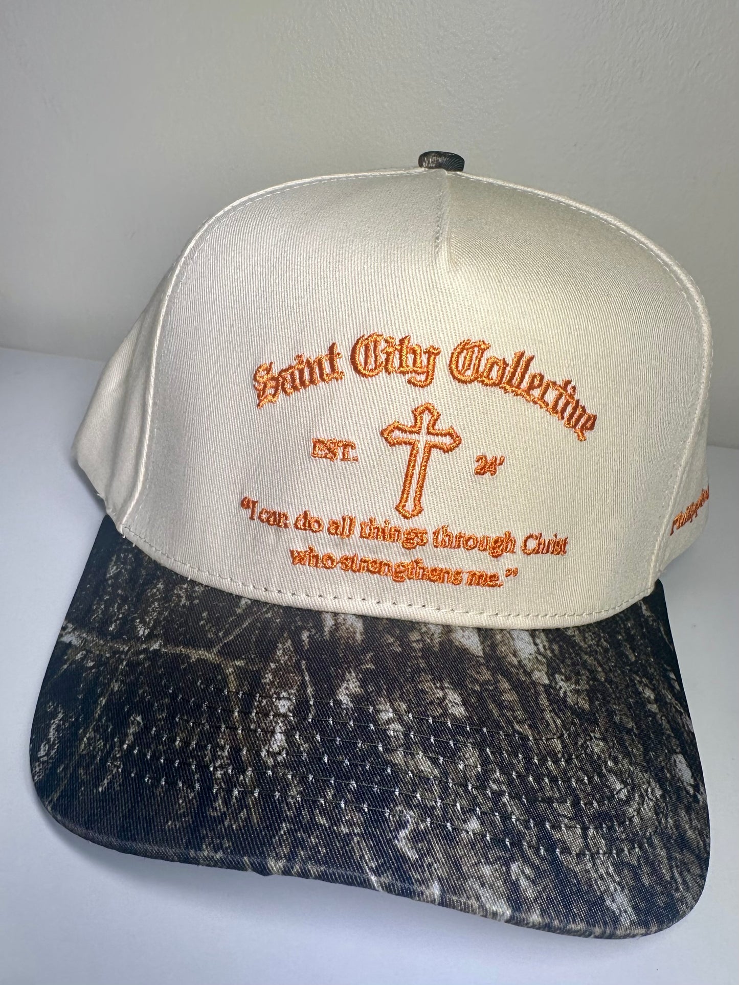 Camo Philippians 4:13 Hat